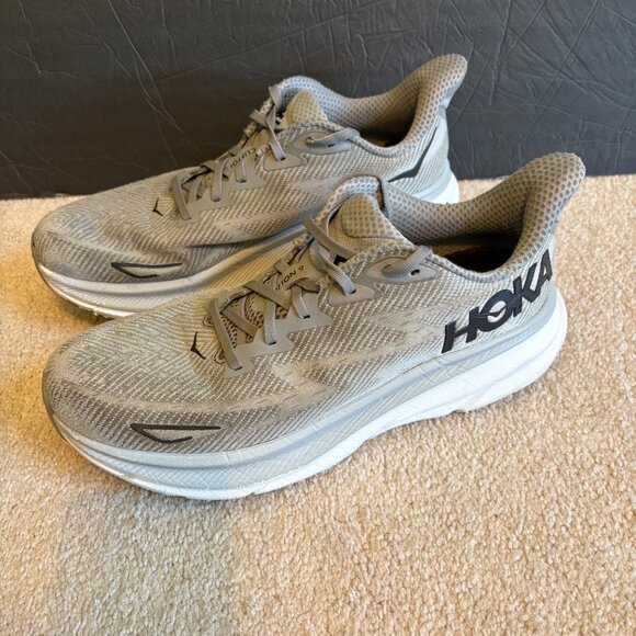 Hoka One One Men's Running Shoes Size 11.5D Gray Black MClifton9 - Picture 3 of 10